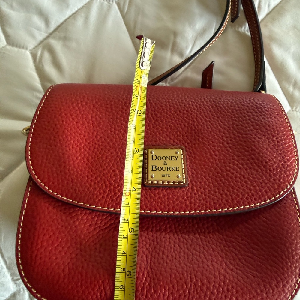 Dooney & Bourke Red Leather Crossbody Bag - Picture 8 of 9